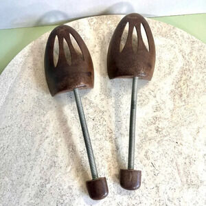 Vintage Unipla Mens Size 10.5 to 12 Shoe Stretchers Brown Plastic 1 Pair